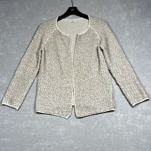 Dries Van Noten Sweater Cardigan Womens Size Small Beige Long Sleeve Belgium